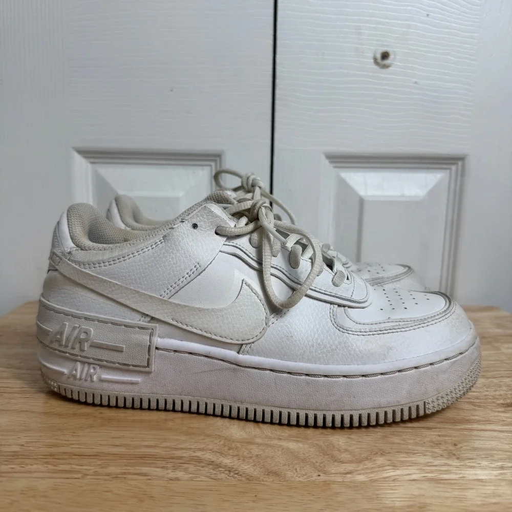 Nike Air Force 1 Shadow Size 8 White Platform Chunky Streetwear Sneakers CI0919